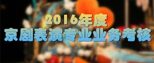 操爆你国家京剧院2016年度京剧表演专业业务考...